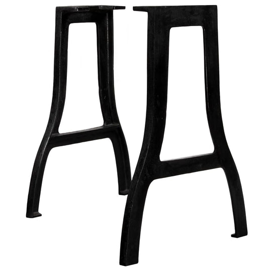 Pieds de table à manger en fonte, 2 pièces, cadre en A