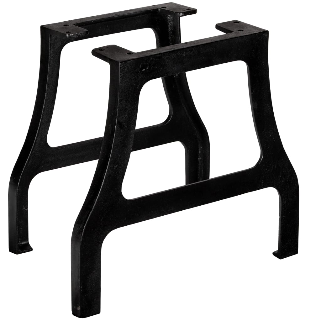 Pieds de table basse en fonte, 2 pièces, cadre en A