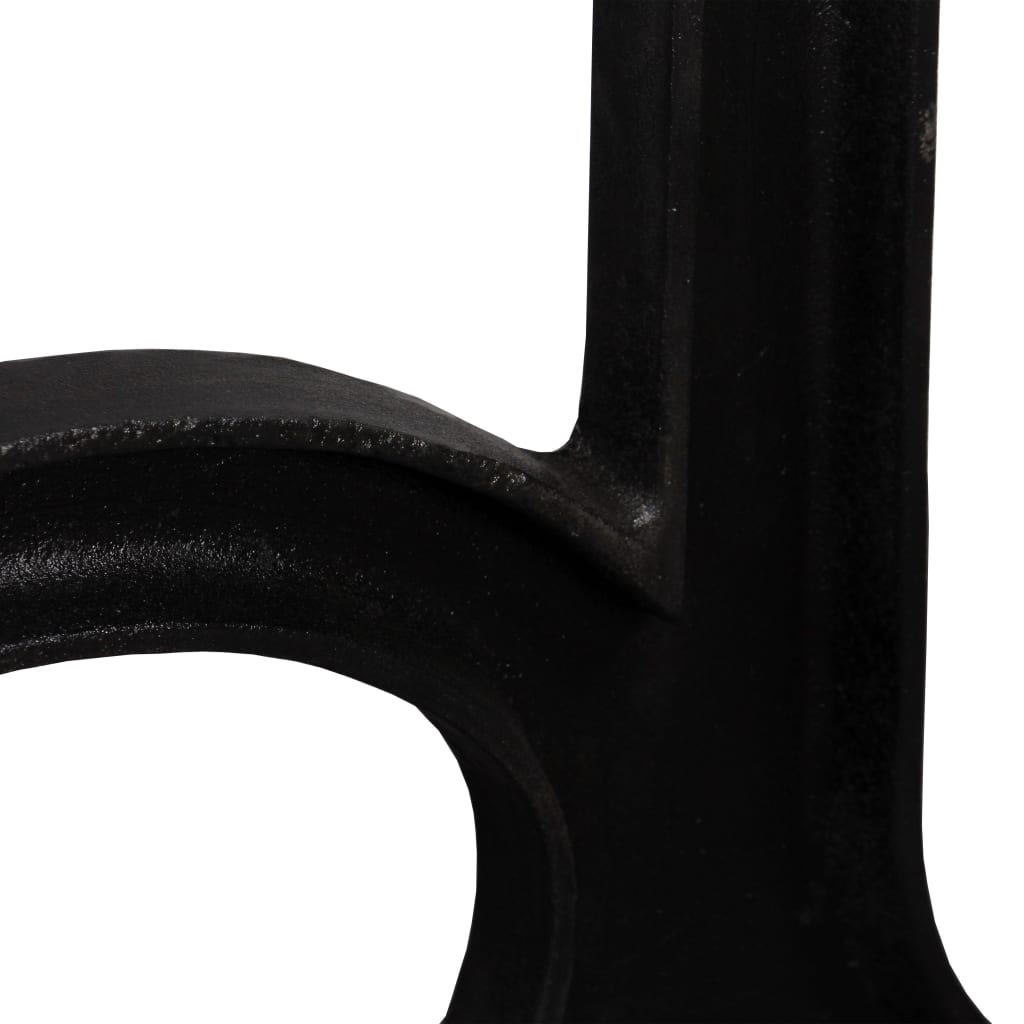 Pieds de table à manger 2 pièces avec base incurvée en fonte à cadre en A