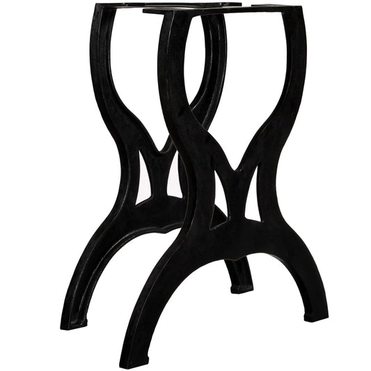 Pieds de table à manger en fonte, 2 pièces, cadre en X