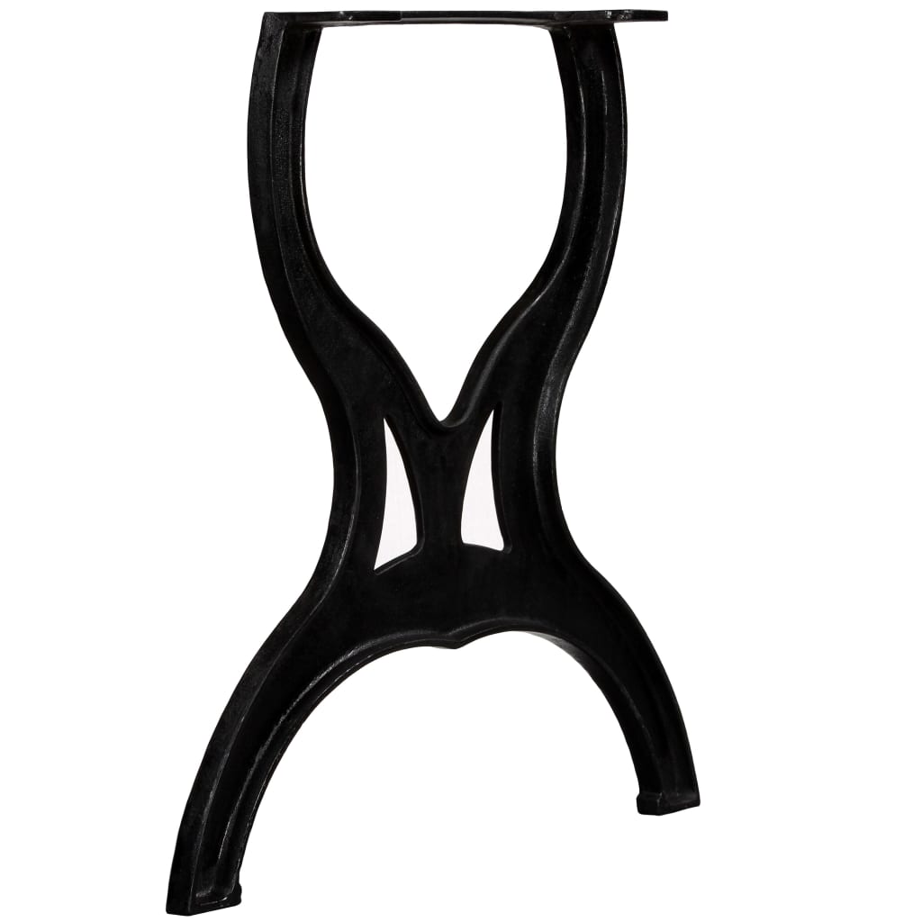 Pieds de table à manger en fonte, 2 pièces, cadre en X
