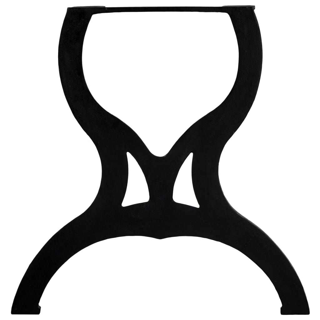 Pieds de table à manger en fonte, 2 pièces, cadre en X