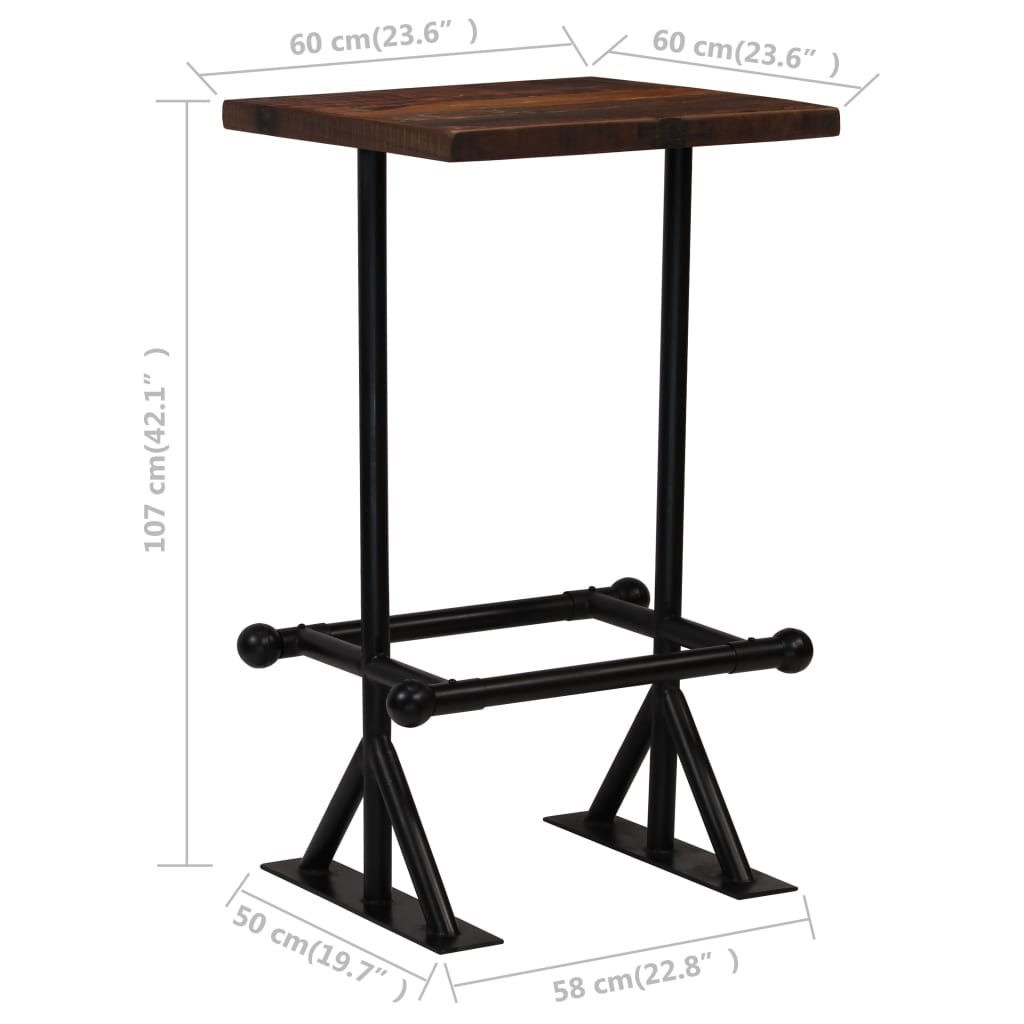 Bar-Set 3-tlg. Altholz Massiv