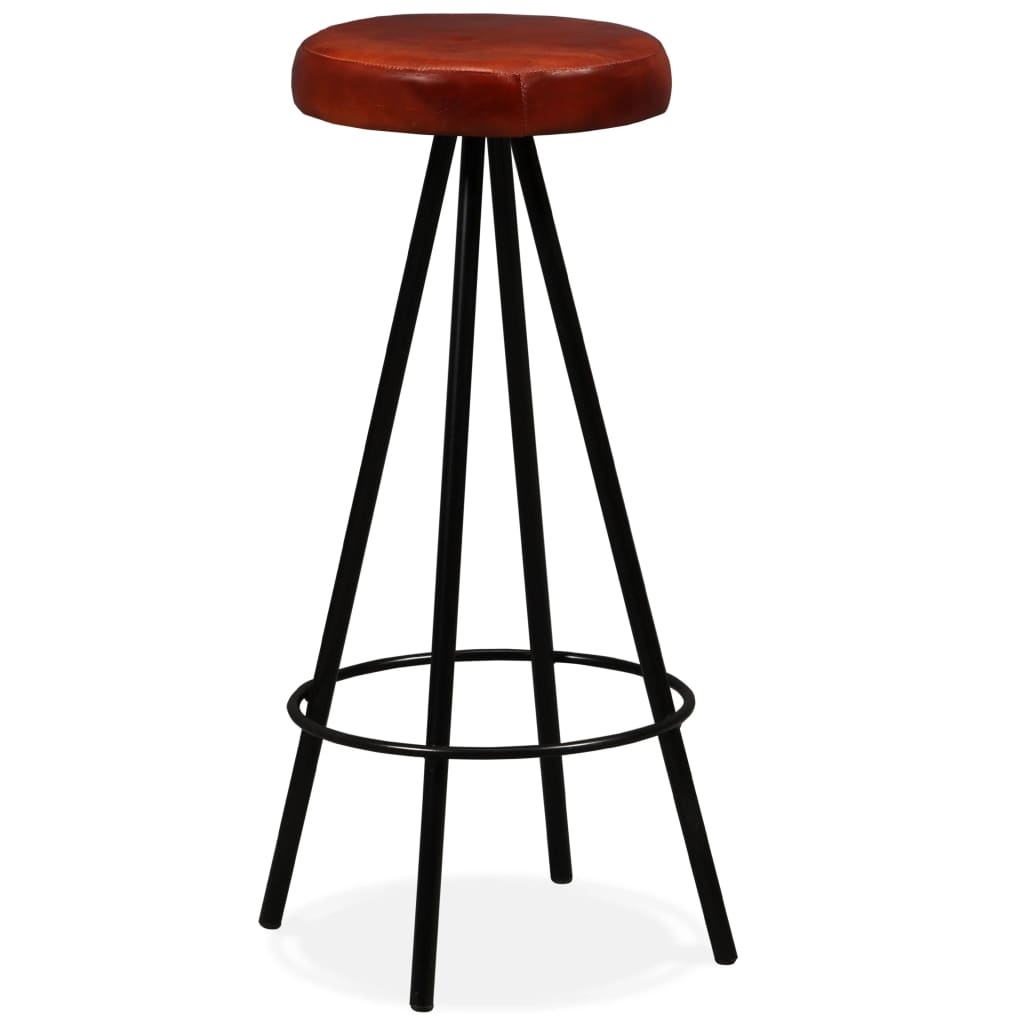 Barhocker 4 Stk. Echtleder