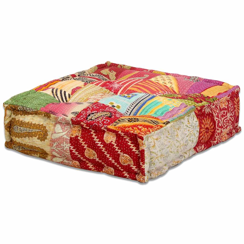 3-Sitzer Modularer Pouf Patchwork Stoff
