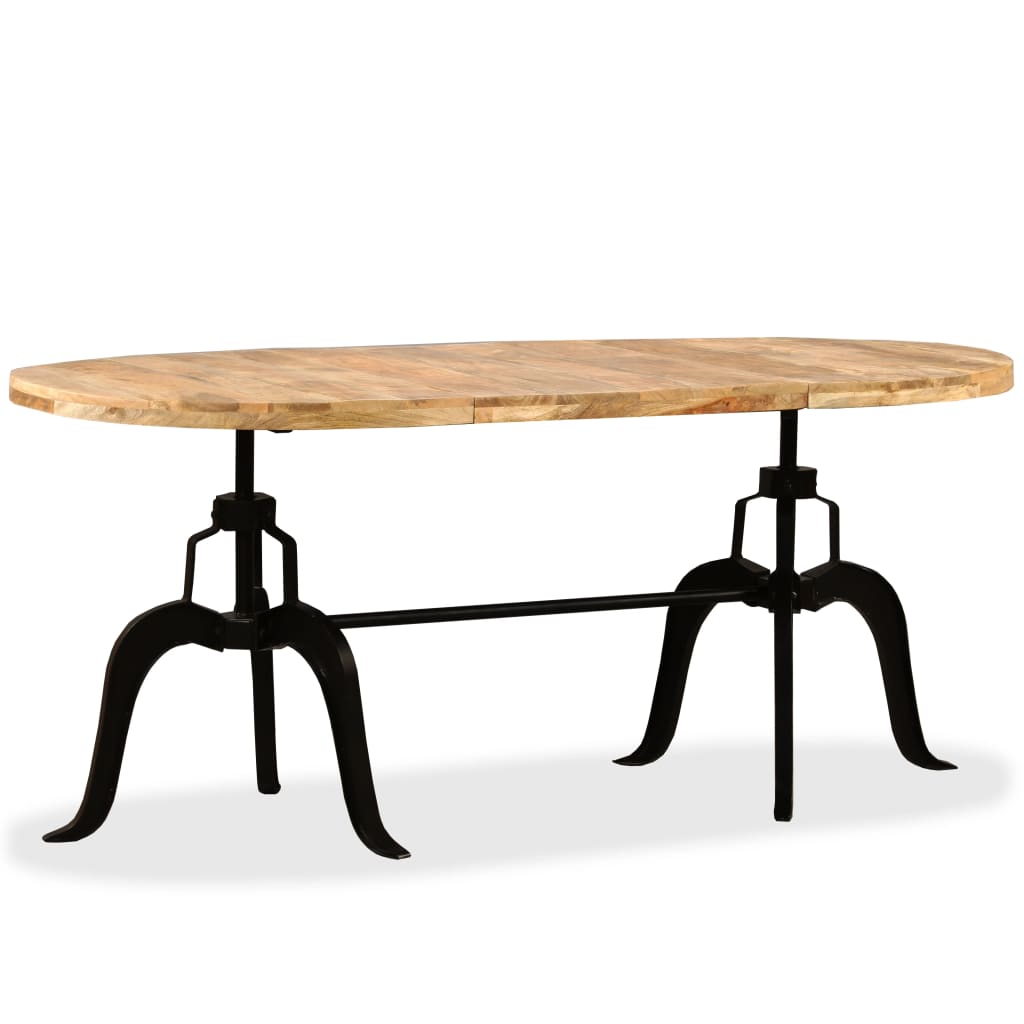 Table à manger en bois de manguier massif et acier 180 cm