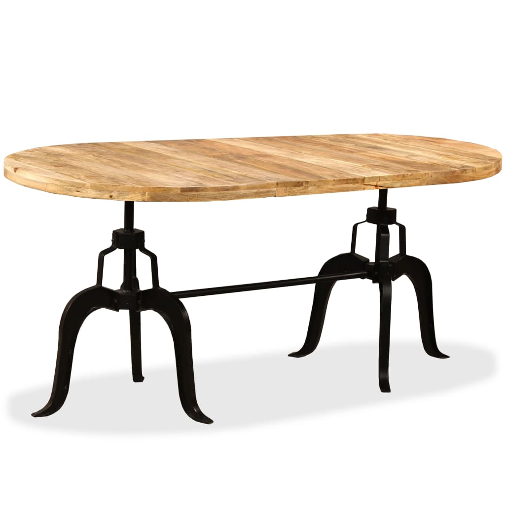 Table à manger en bois de manguier massif et acier 180 cm