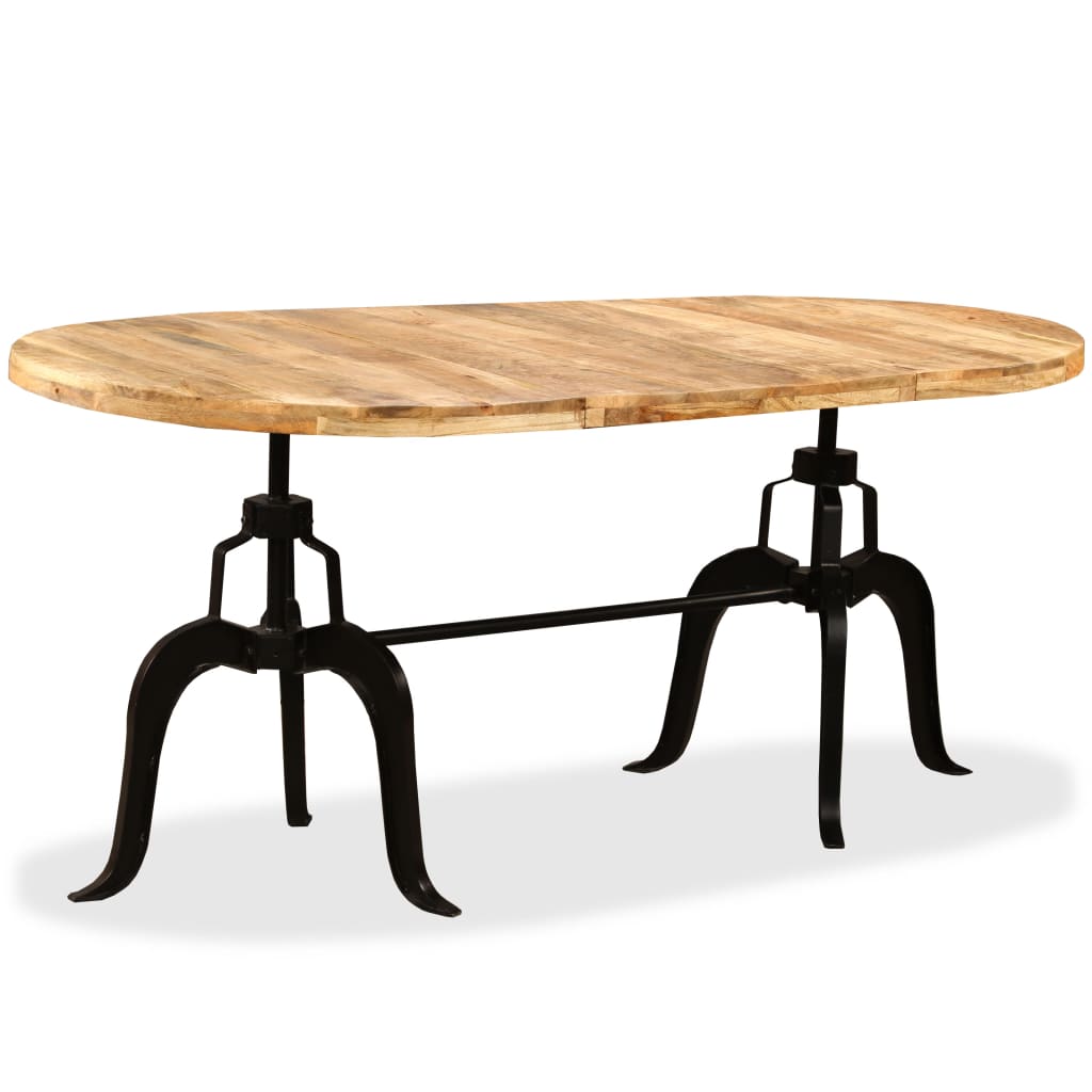 Table à manger en bois de manguier massif et acier 180 cm