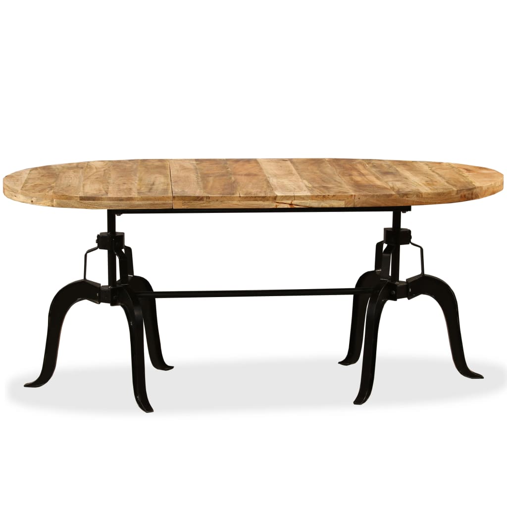 Table à manger en bois de manguier massif et acier 180 cm