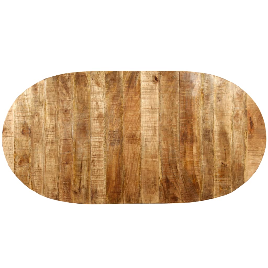 Table à manger en bois de manguier massif et acier 180 cm