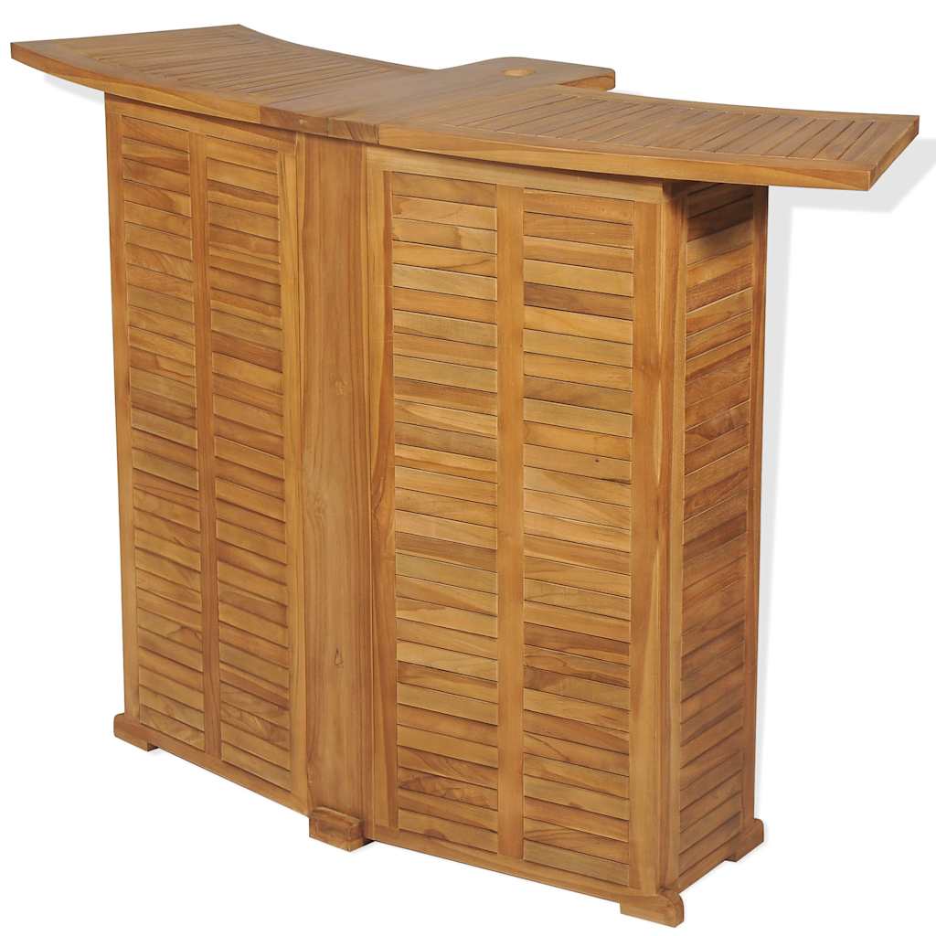 Bartisch Klappbar 155x53x105 cm Massivholz Teak