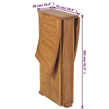 Bartisch Klappbar 155x53x105 cm Massivholz Teak