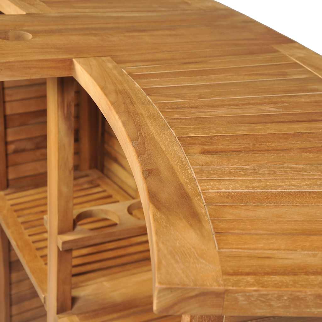 Bartisch Klappbar 155x53x105 cm Massivholz Teak