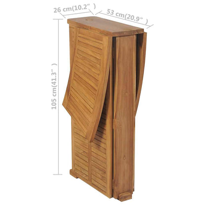 3-tlg. Bistro-Set mit Klappstühlen Massivholz Teak