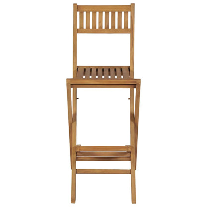 Klappbare Garten-Barhocker 2 Stk. Massivholz Teak