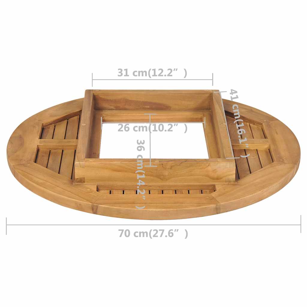 Bierkastentisch Teak 70 cm