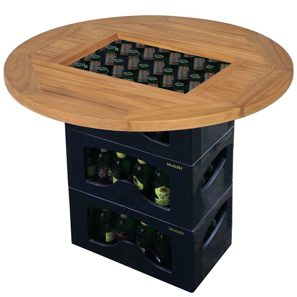 Bierkastentisch Teak 70 cm