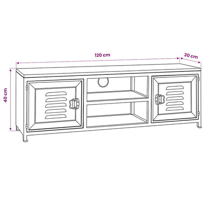 TV-Schrank 120x30x40 cm Weiß
