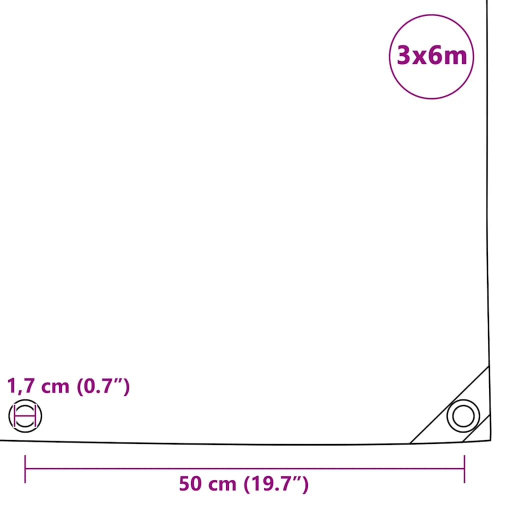 Abdeckplane 650 g/m² 3x6 m Grün