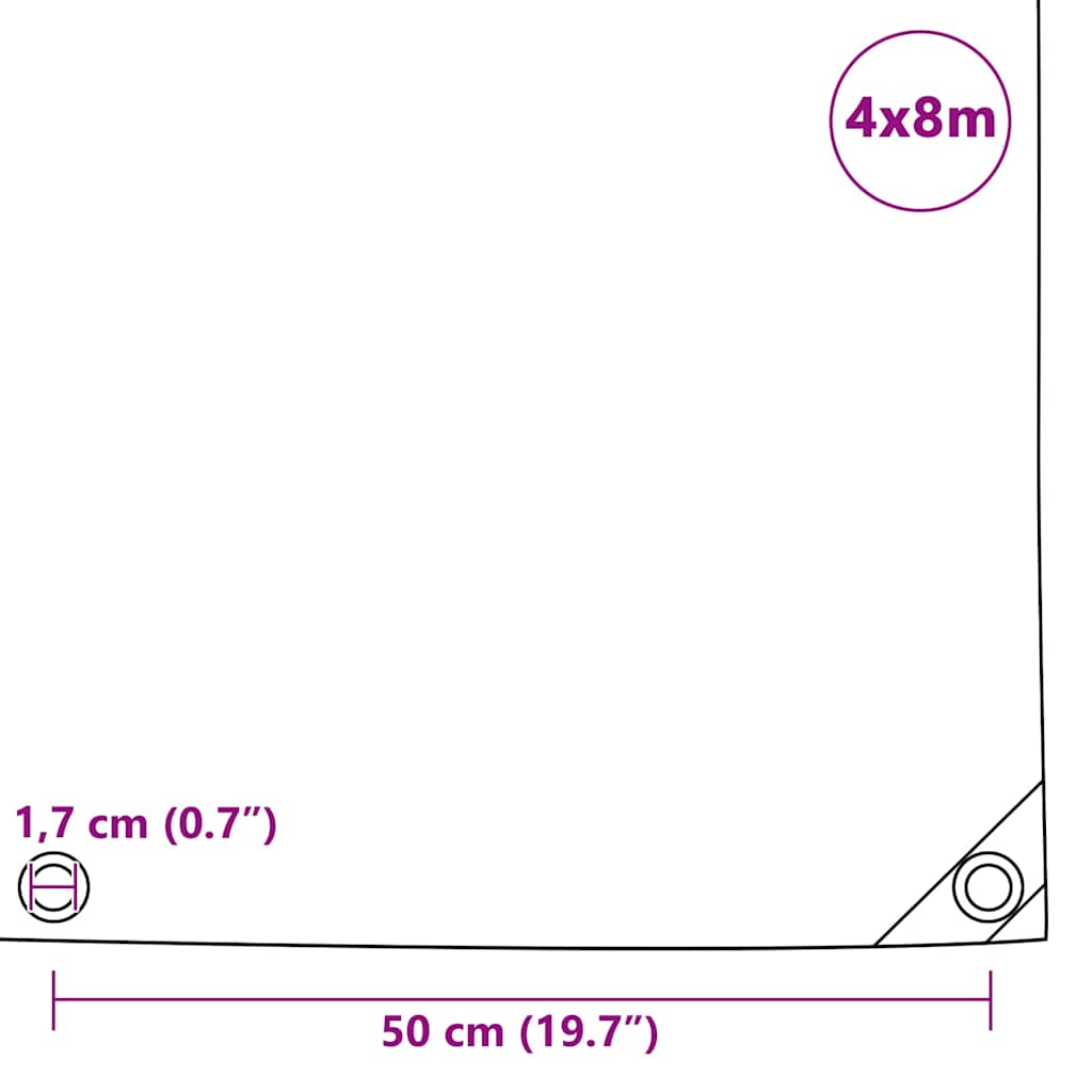 Abdeckplane 650 g/m² 4x8 m Blau