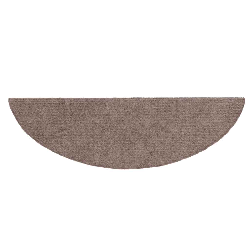 Stufenmatten Selbstklebend 15 Stk. 56x17x3 cm Hellbraun Halbrund