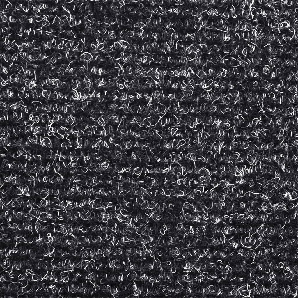 Stufenmatten Selbstklebend 15 Stk. 56x17x3 cm Dunkelgrau Halbrund