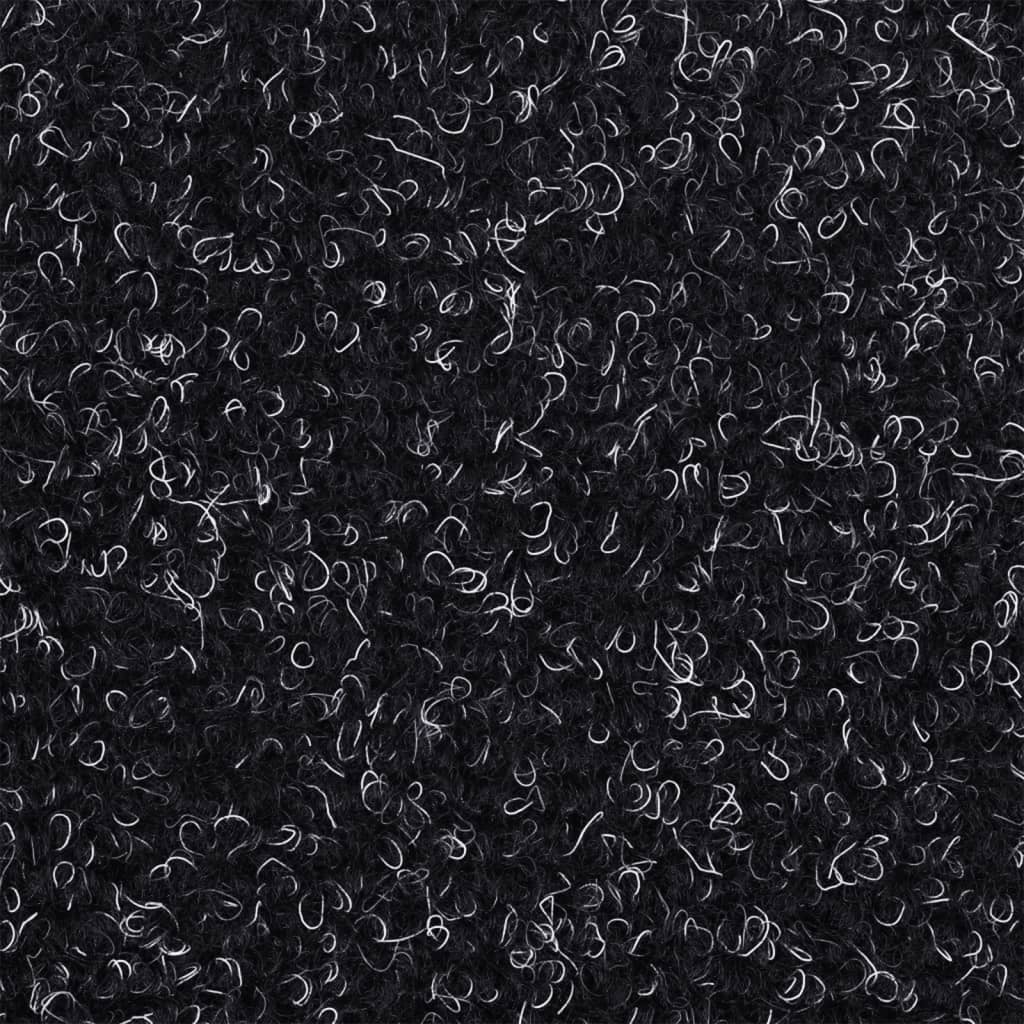Stufenmatten Selbstklebend 15 Stk. 56x17x3 cm Schwarz Halbrund
