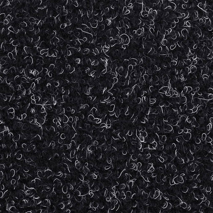 Stufenmatten Selbstklebend 15 Stk. 56x17x3 cm Schwarz Halbrund