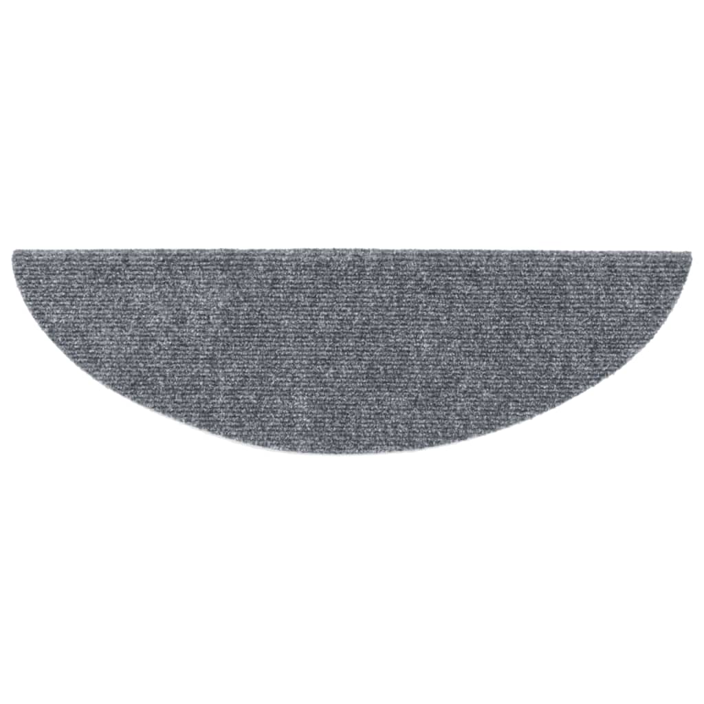 Stufenmatten Selbstklebend 15 Stk. 56x17x3 cm Hellgrau Halbrund