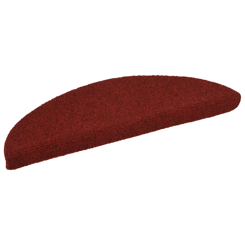 Stufenmatten Selbstklebend 15 Stk. 56x17x3 cm Bordeauxrot Halbrund