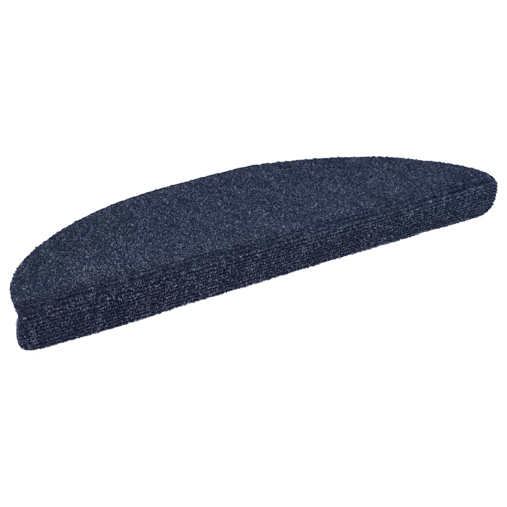 Stufenmatten Selbstklebend 15 Stk. 56x17x3 cm Blau Halbrund