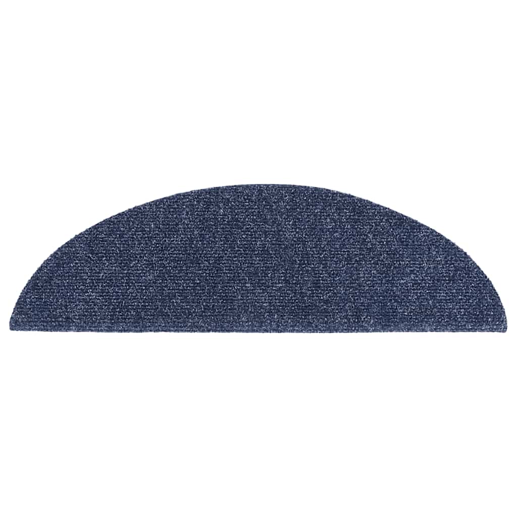 Stufenmatten Selbstklebend 15 Stk. 56x17x3 cm Blau Halbrund