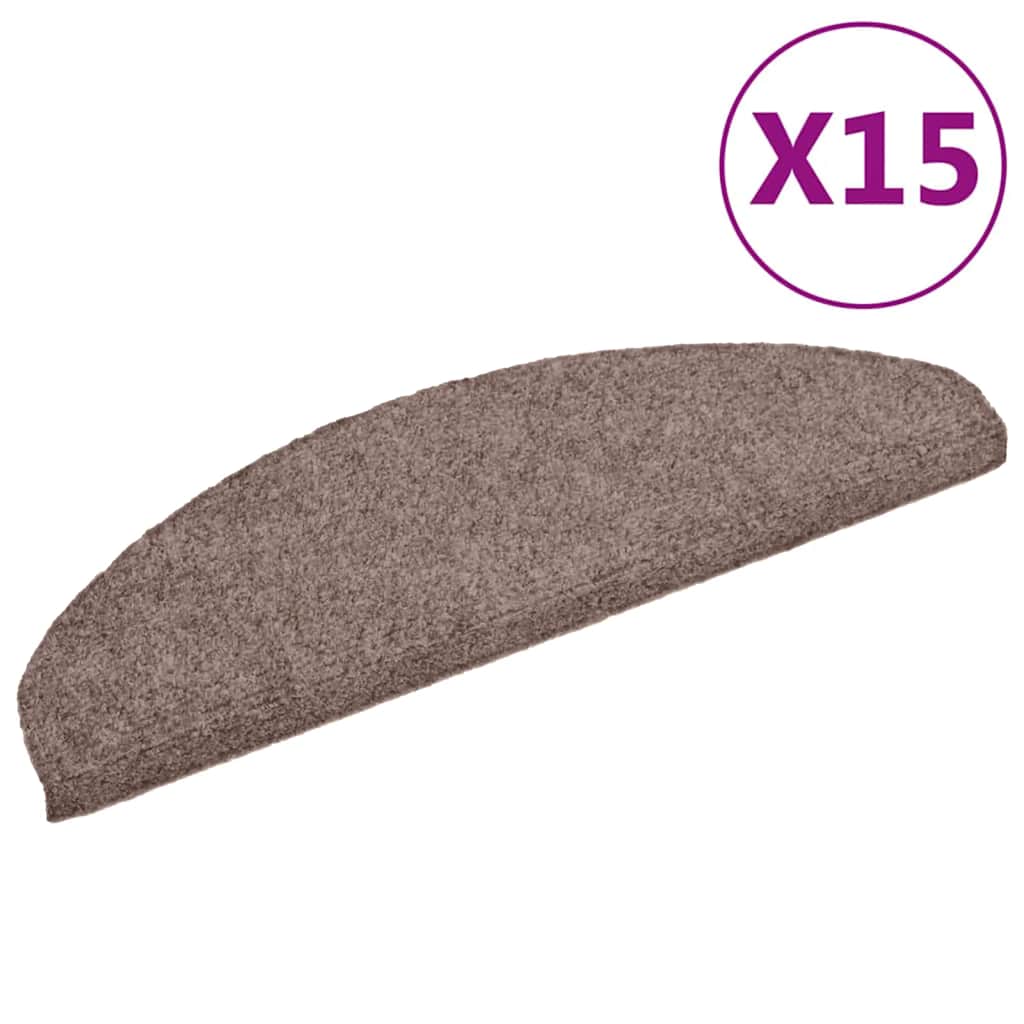 Stufenmatten Selbstklebend 15 Stk. 65x21x4 cm Hellbraun