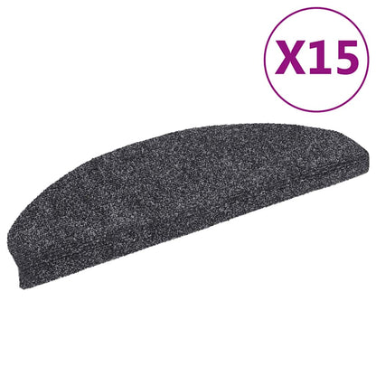 Stufenmatten Selbstklebend 15 Stk. 65x21x4 cm Dunkelgrau