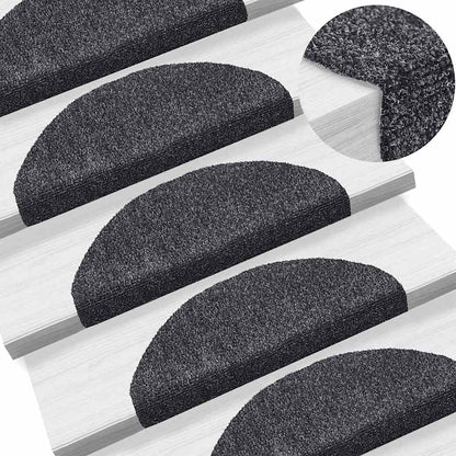 Stufenmatten Selbstklebend 15 Stk. 65x21x4 cm Dunkelgrau