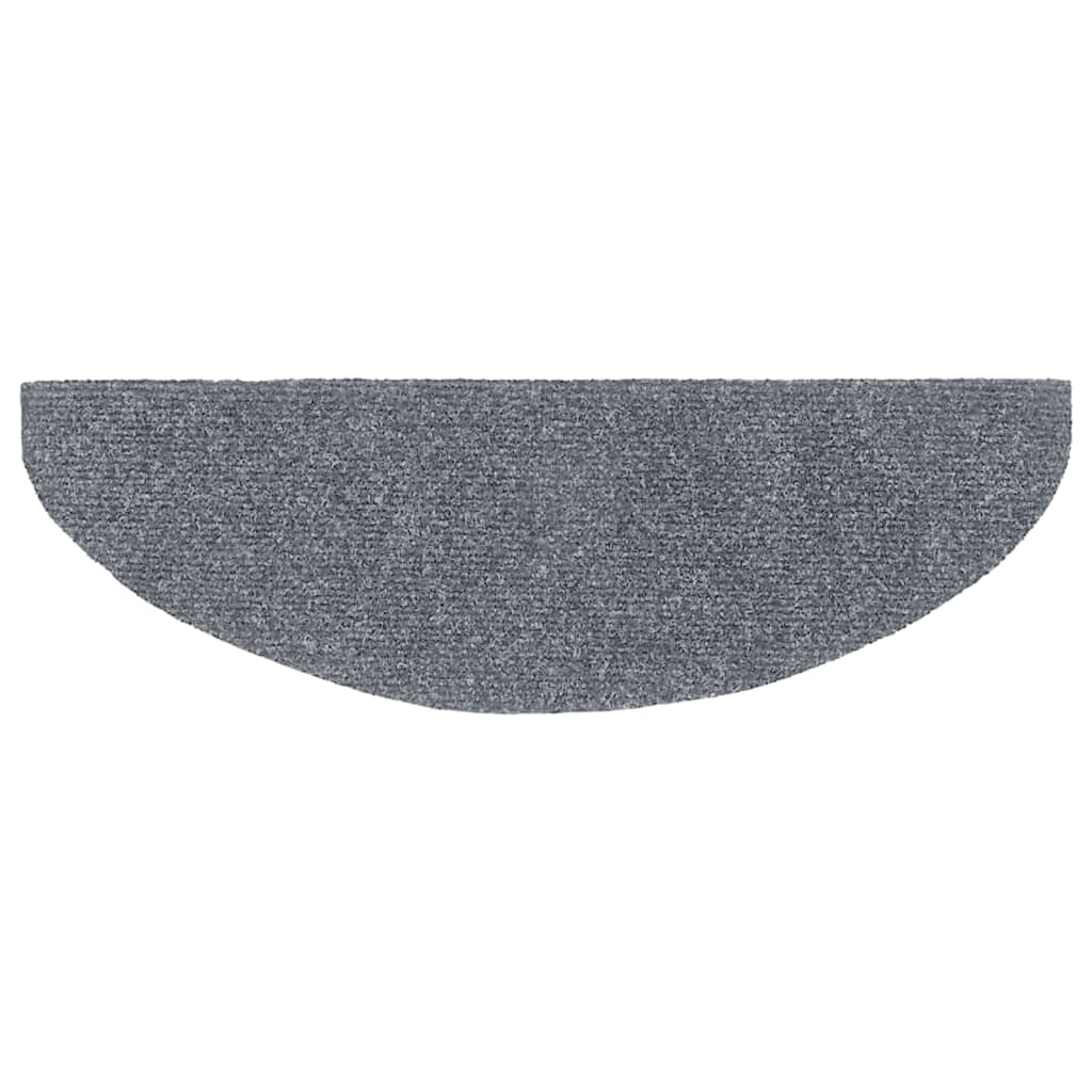 Stufenmatten Selbstklebend 15 Stk. 65x21x4 cm Hellgrau Halbrund Groß