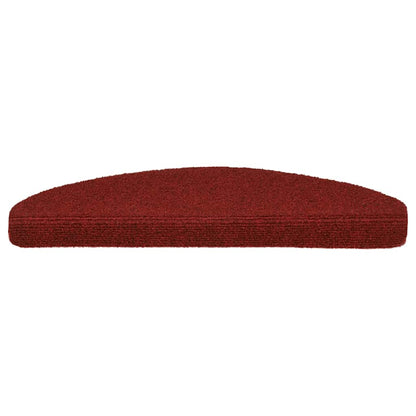 Stufenmatten Selbstklebend 15 Stk. 65x21x4 cm Bordeauxrot Halbrund Groß
