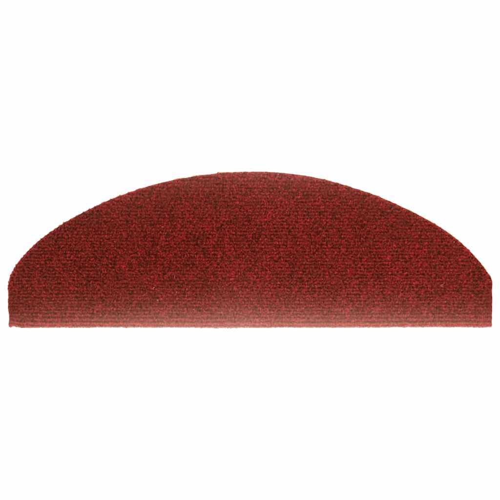 Stufenmatten Selbstklebend 15 Stk. 65x21x4 cm Bordeauxrot Halbrund Groß