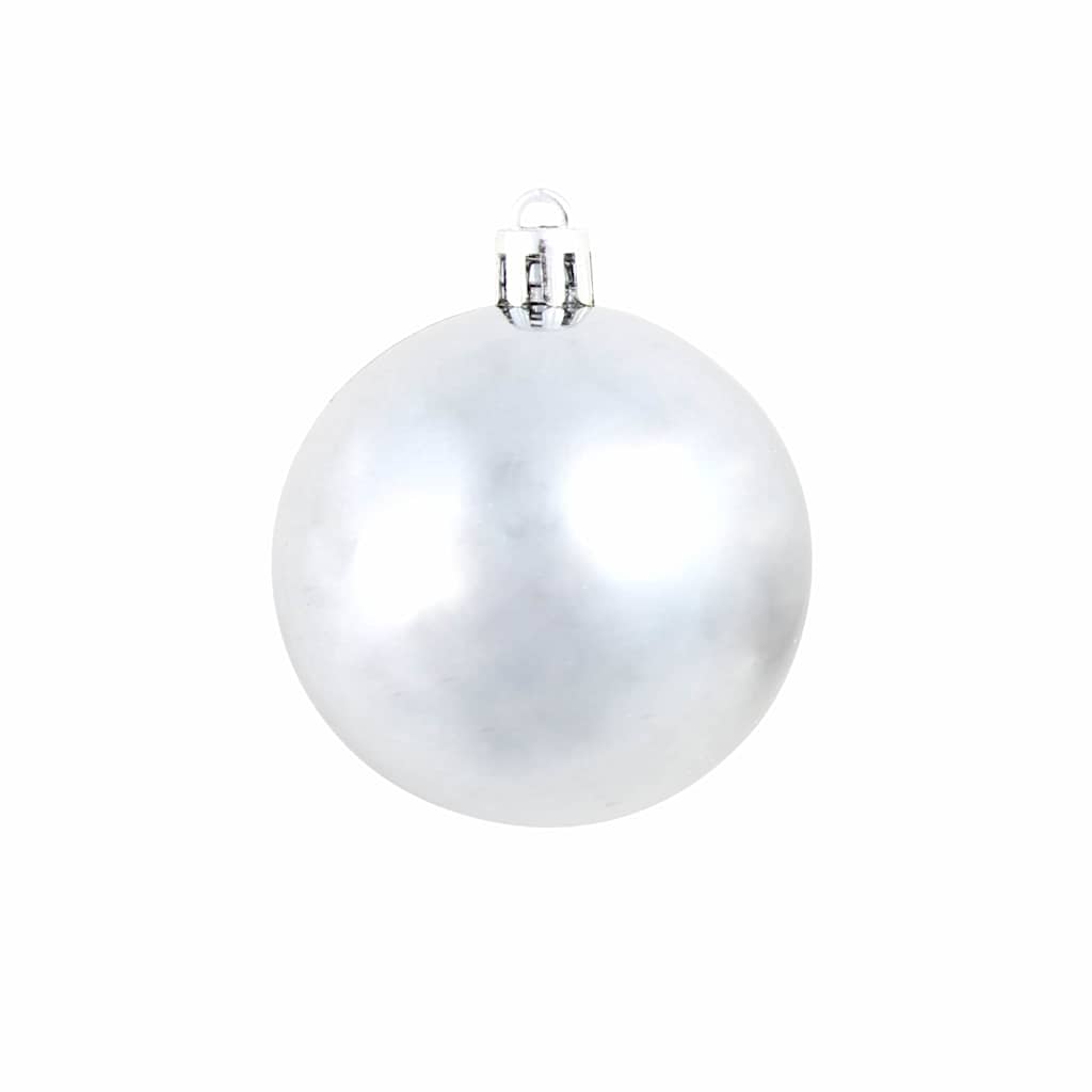 100-tlg. Weihnachtskugel-Set 3/4/6 cm Weiß/Grau