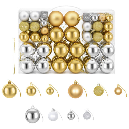 Weihnachtskugeln 100 Stk. Silbern/Golden