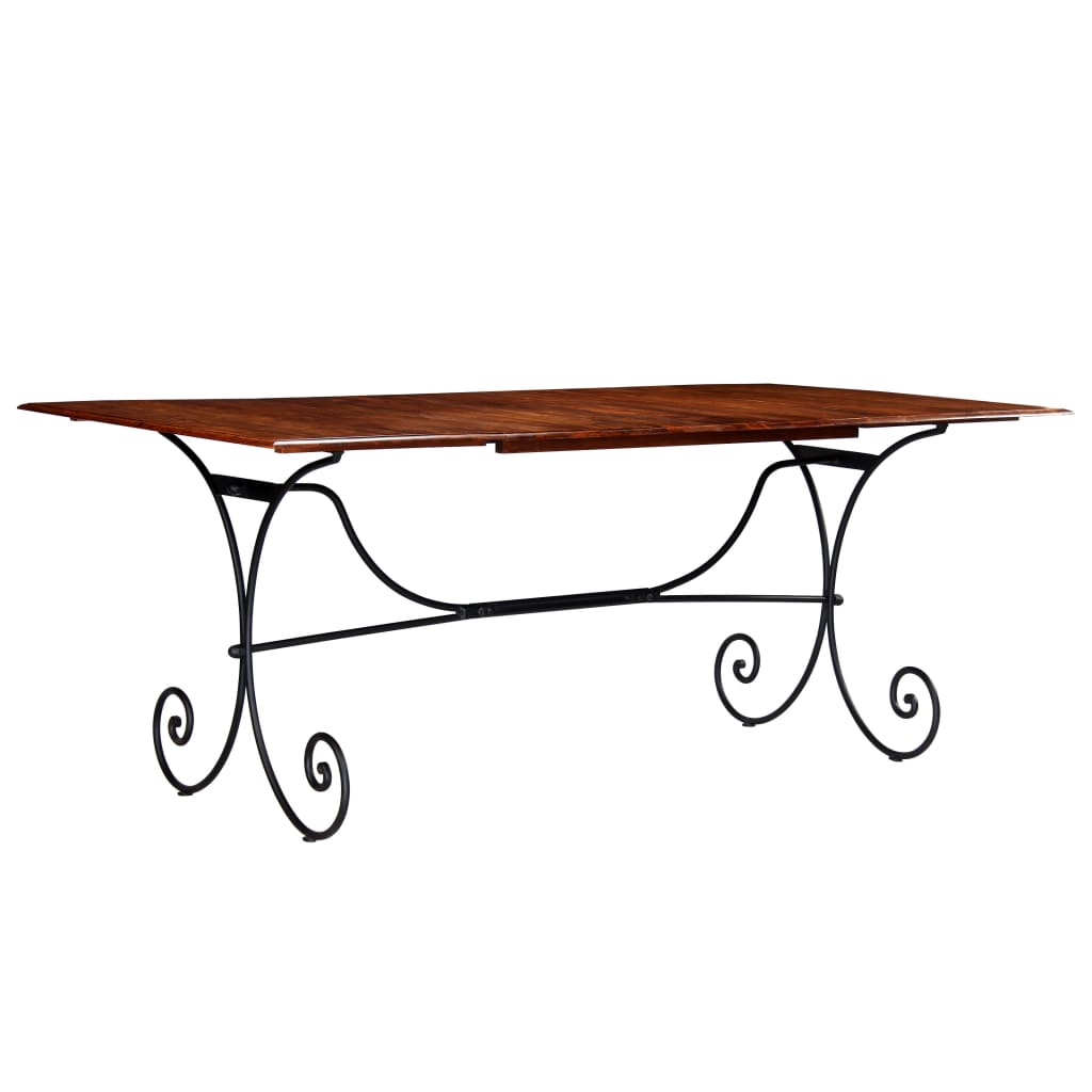 Esstisch Massivholz mit Honigfarbenem Finish 200x100x76 cm