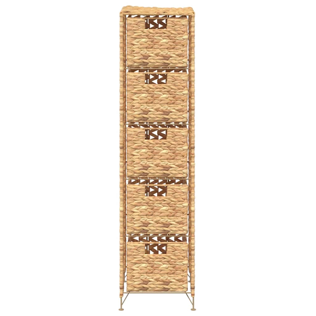 Standregal mit 5 Körben 25,5x37x100 cm Wasserhyazinthe