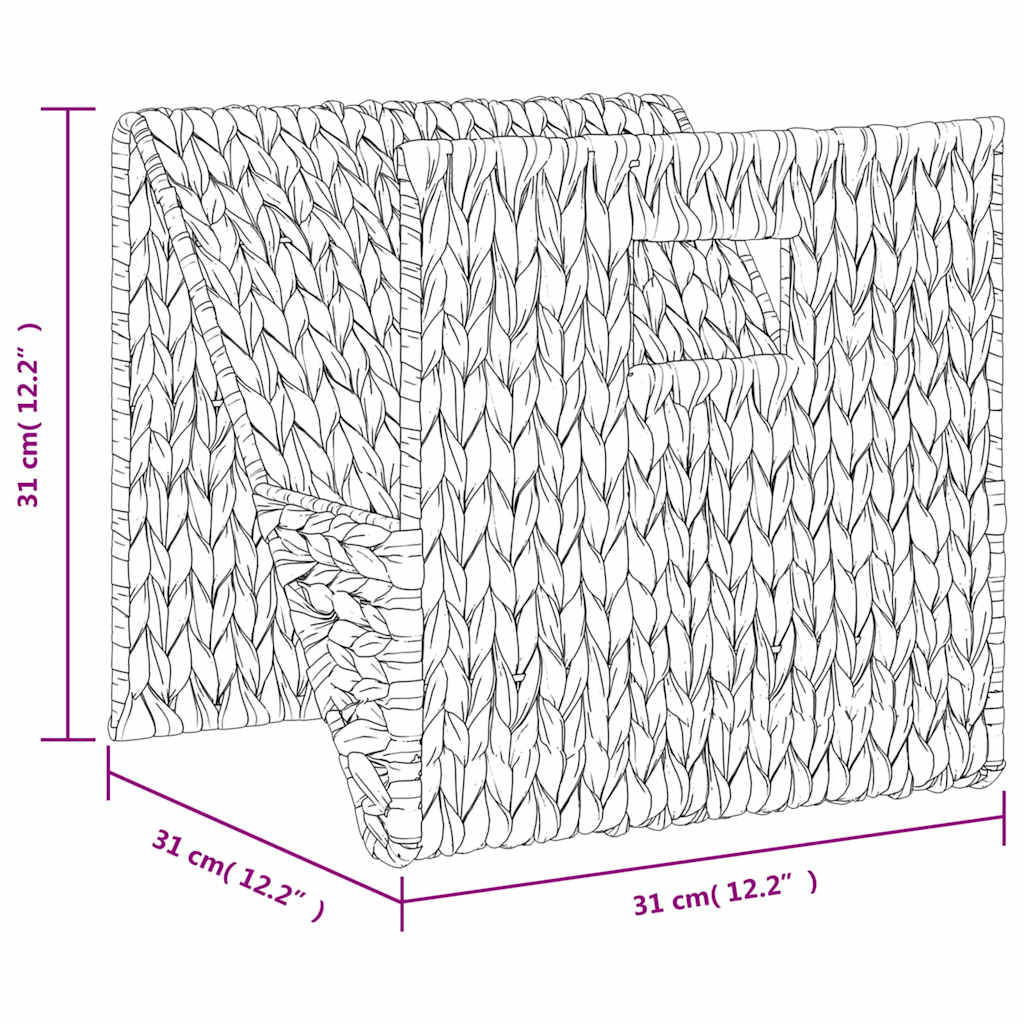 Zeitschriftenhalter 31 x 31 x 31 cm Wasserhyazinthe