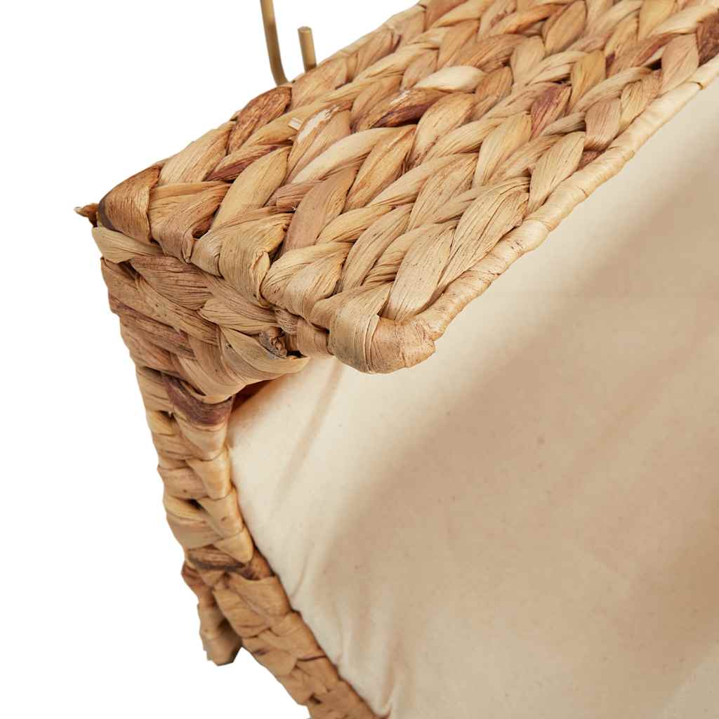 Katzenbett mit Kissen Wasserhyazinthe 37 x 20 x 20 cm