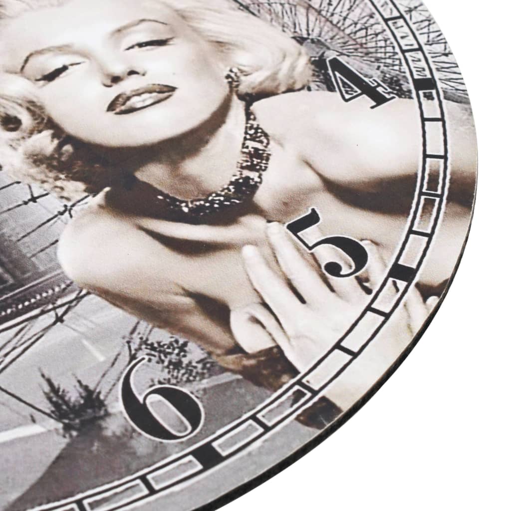 Horloge murale vintage Marilyn Monroe 30 cm