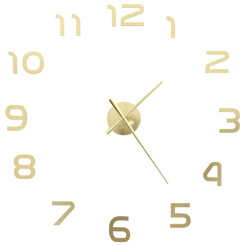 3D-Wanduhr Modernes Design 100 cm XXL Golden