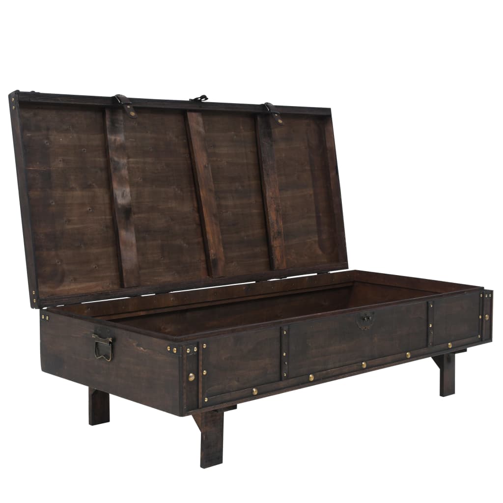 Table basse en contreplaqué style vintage 120x55x35 cm