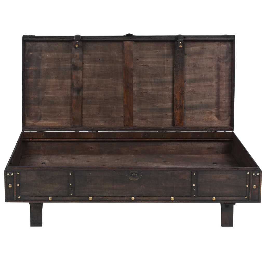 Table basse en contreplaqué style vintage 120x55x35 cm