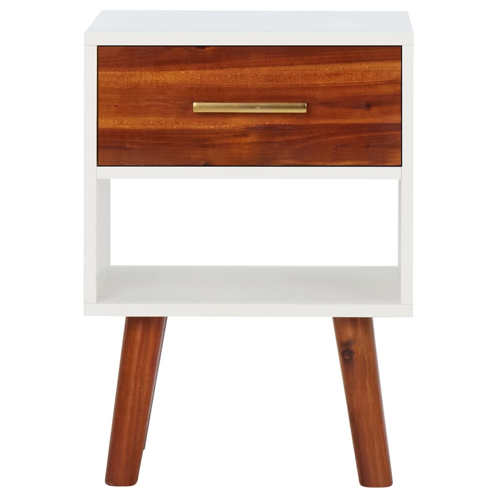 Nachttisch 2 Stk. Akazienholz Massiv 40x30x57 cm