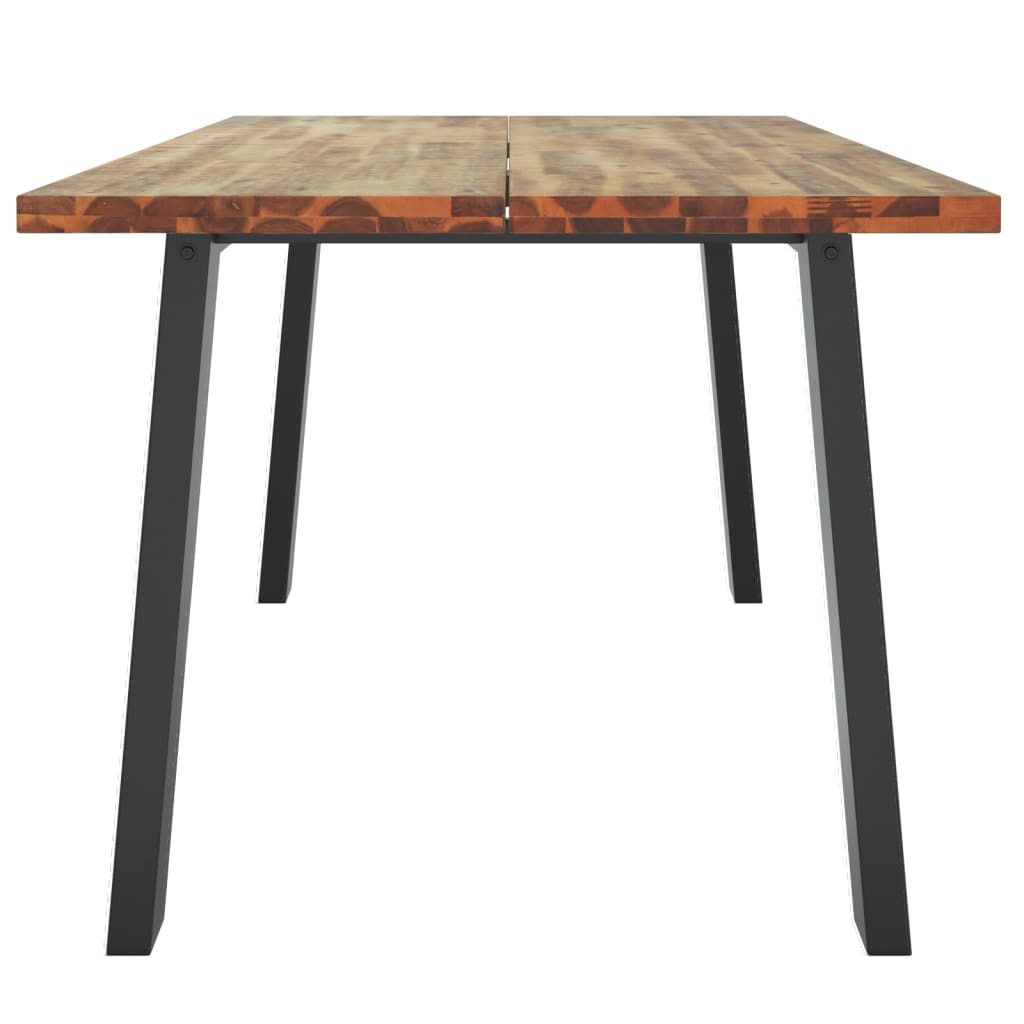 Table à manger en bois massif d'acacia 170x90 cm